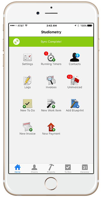Home screen