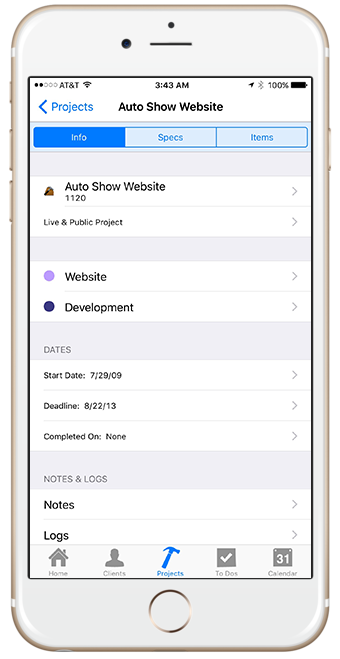 All client & project information